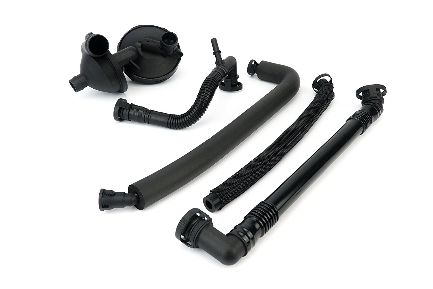 Crankcase Vent Valve Breather Hose Kit for BMW E46, E39, E60 - 5 Piece Value Kit Image