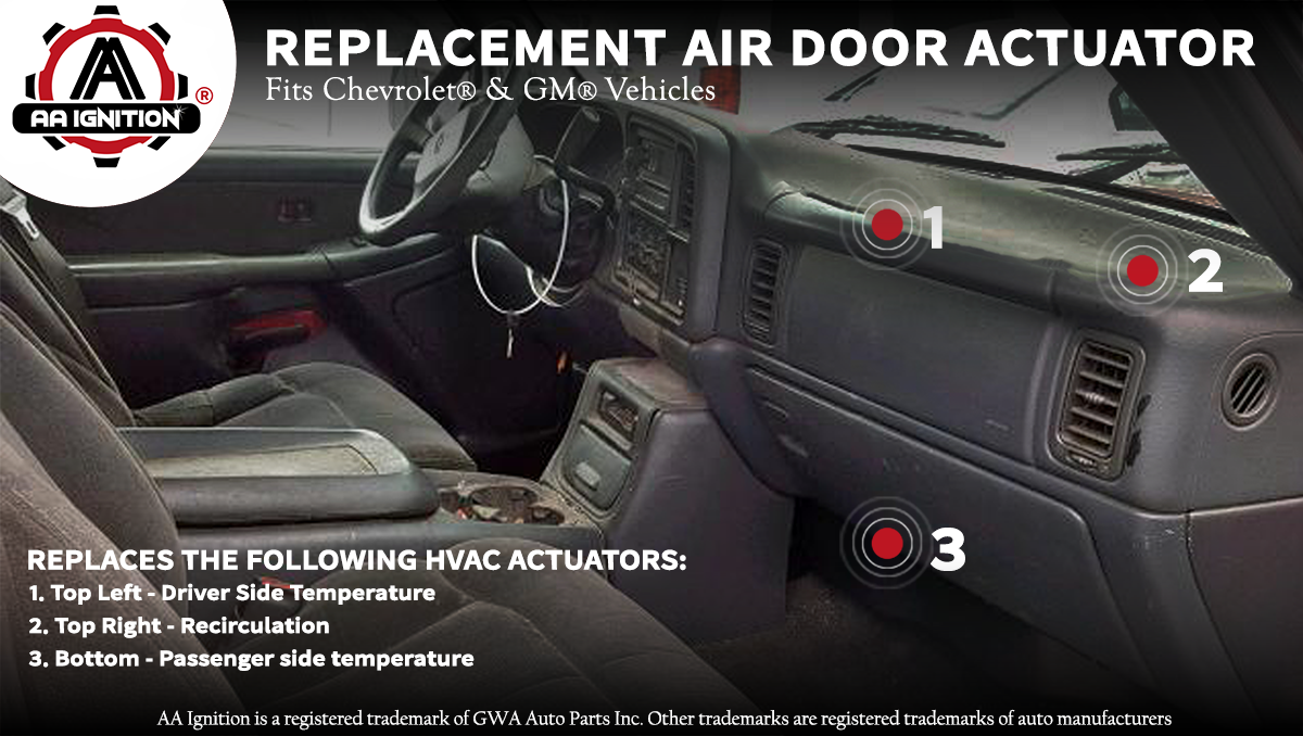 1 PCS Air Heater Blend Door Actuator Replacement Replaces 89018365 604-106 52402588 HVAC Blend Control Actuator Fits for Chevrolet Chevy Silverado Suburban Tahoe GMC Sierra Yukon 